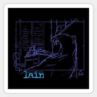 Lain bear suit Sketch - cyber 2 Magnet